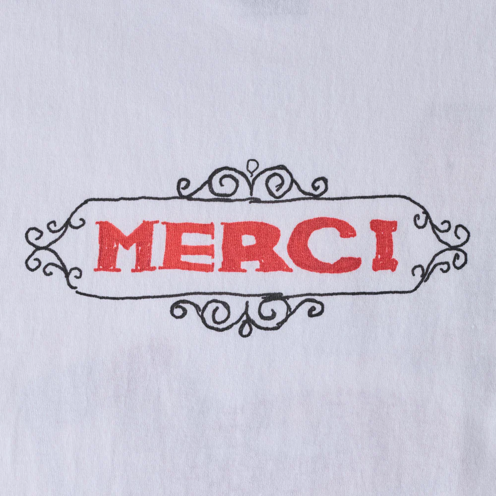 Merci x Shia McShia - T-Shirt Cafe Scene - Blanc - Image 3