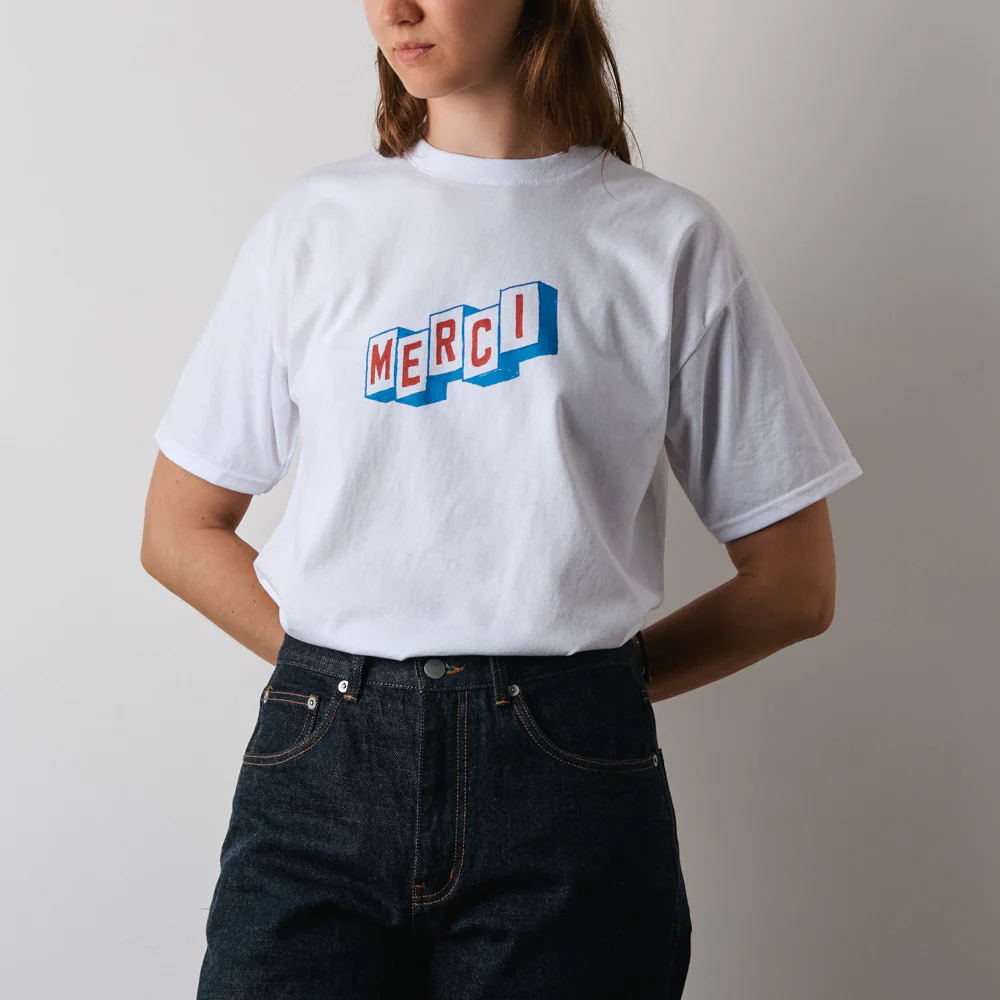 Merci x Shia McShia - T-Shirt Metro Snake - Blanc