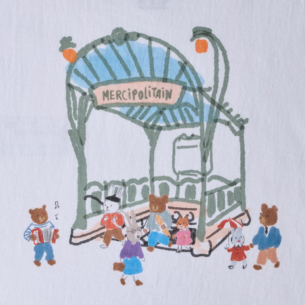 Merci x Shia McShia - T-Shirt Ticket De Metro - Blanc - Image 4