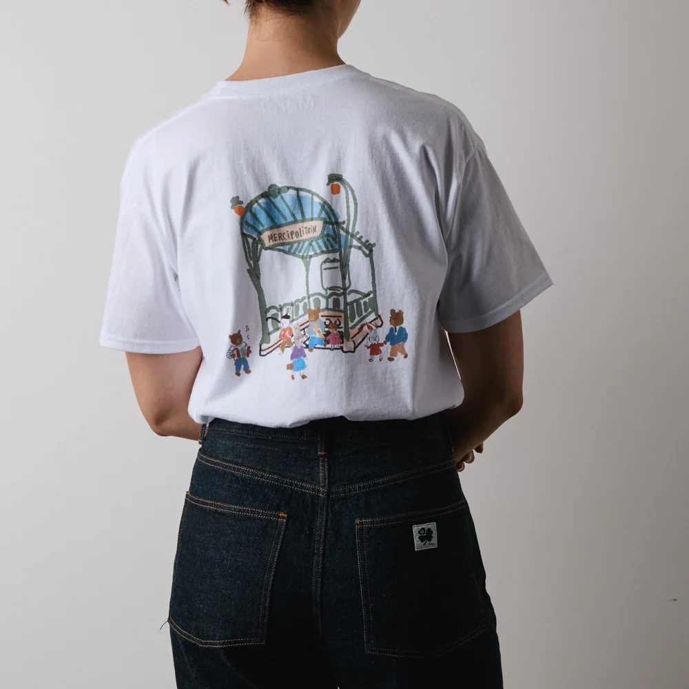 Merci x Shia McShia - T-Shirt Ticket De Metro - Blanc - Image 7