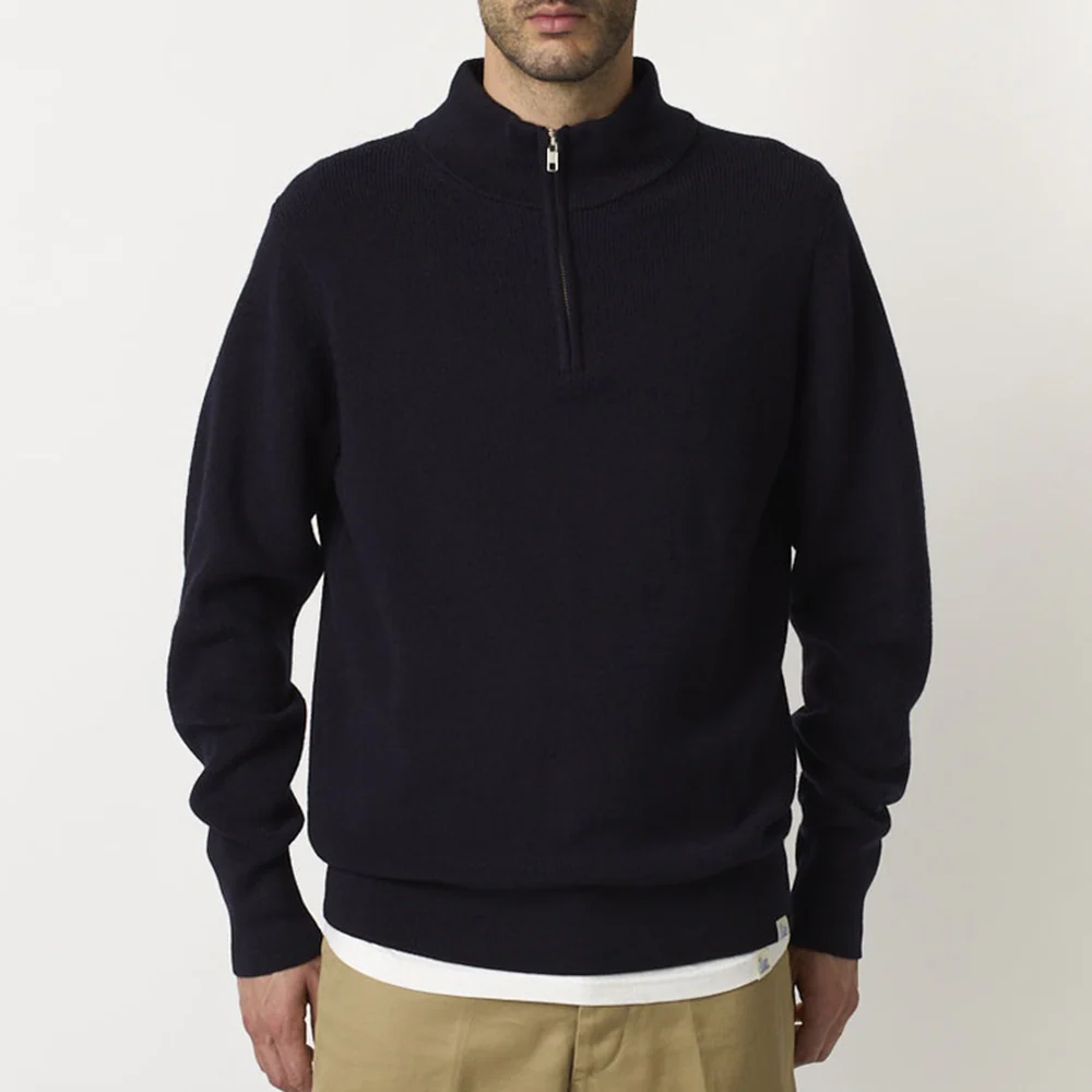 Merz b. Schwanen - Pullover Zip Merino - Marine - Image 6