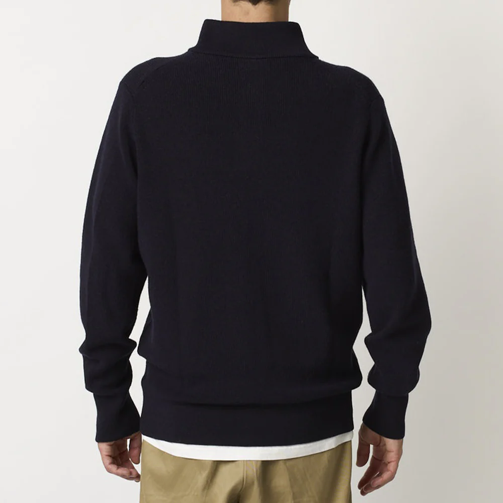 Merz b. Schwanen - Pullover Zip Merino - Marine - Image 7