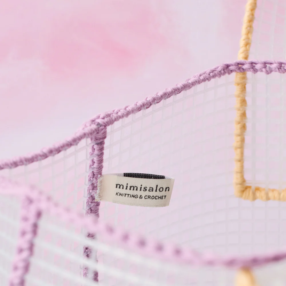 Mimi Salon x Merci - Sac Panier L - Violet & Jaune - Image 4
