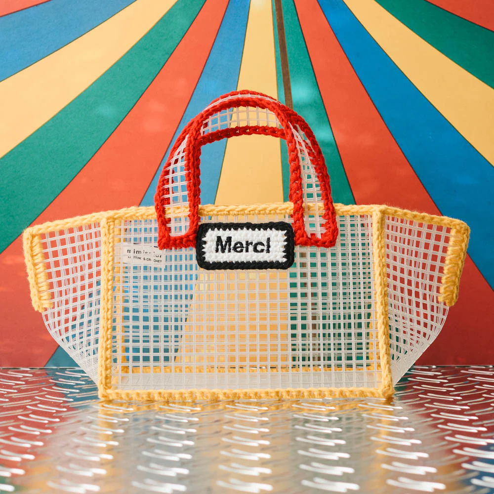 Mimi Salon x Merci - Sac Panier XS - Jaune & Rouge