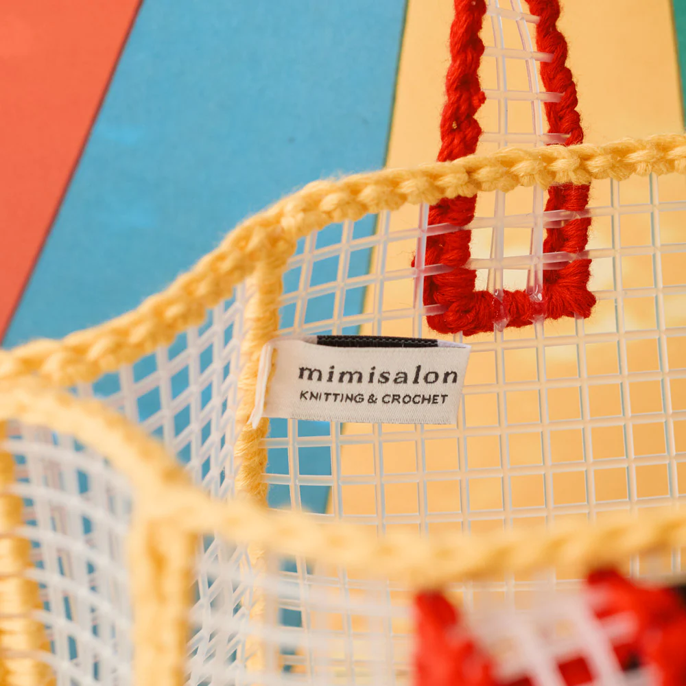 Mimi Salon x Merci - Sac Panier XS - Jaune & Rouge - Image 4