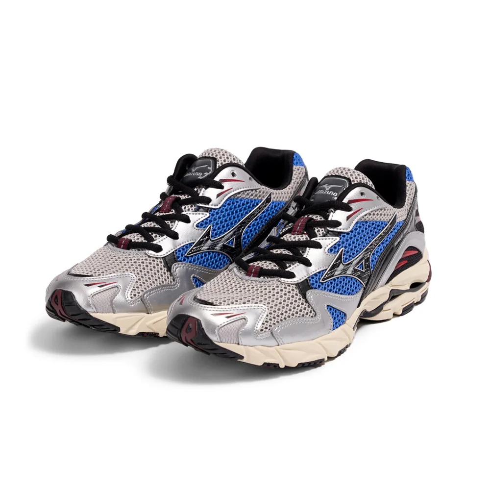 Mizuno - Baskets Wave Rider 10 - Noir Bleu Dazzling - Image 2
