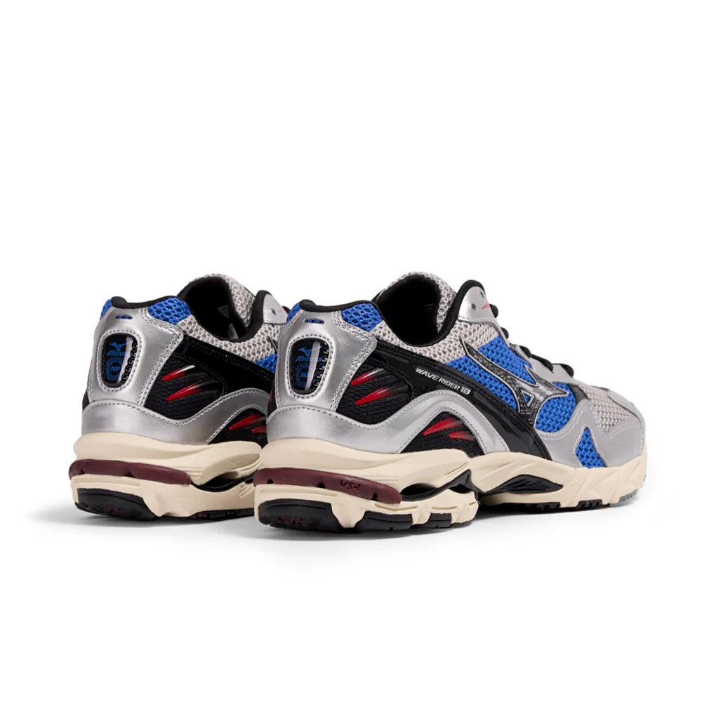 Mizuno - Baskets Wave Rider 10 - Noir Bleu Dazzling - Image 5