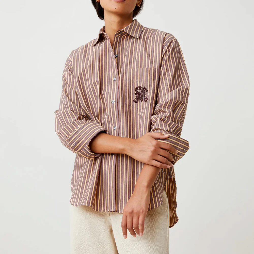Moismont - Chemise Michelle N°829 - Pop Stripes Garnet