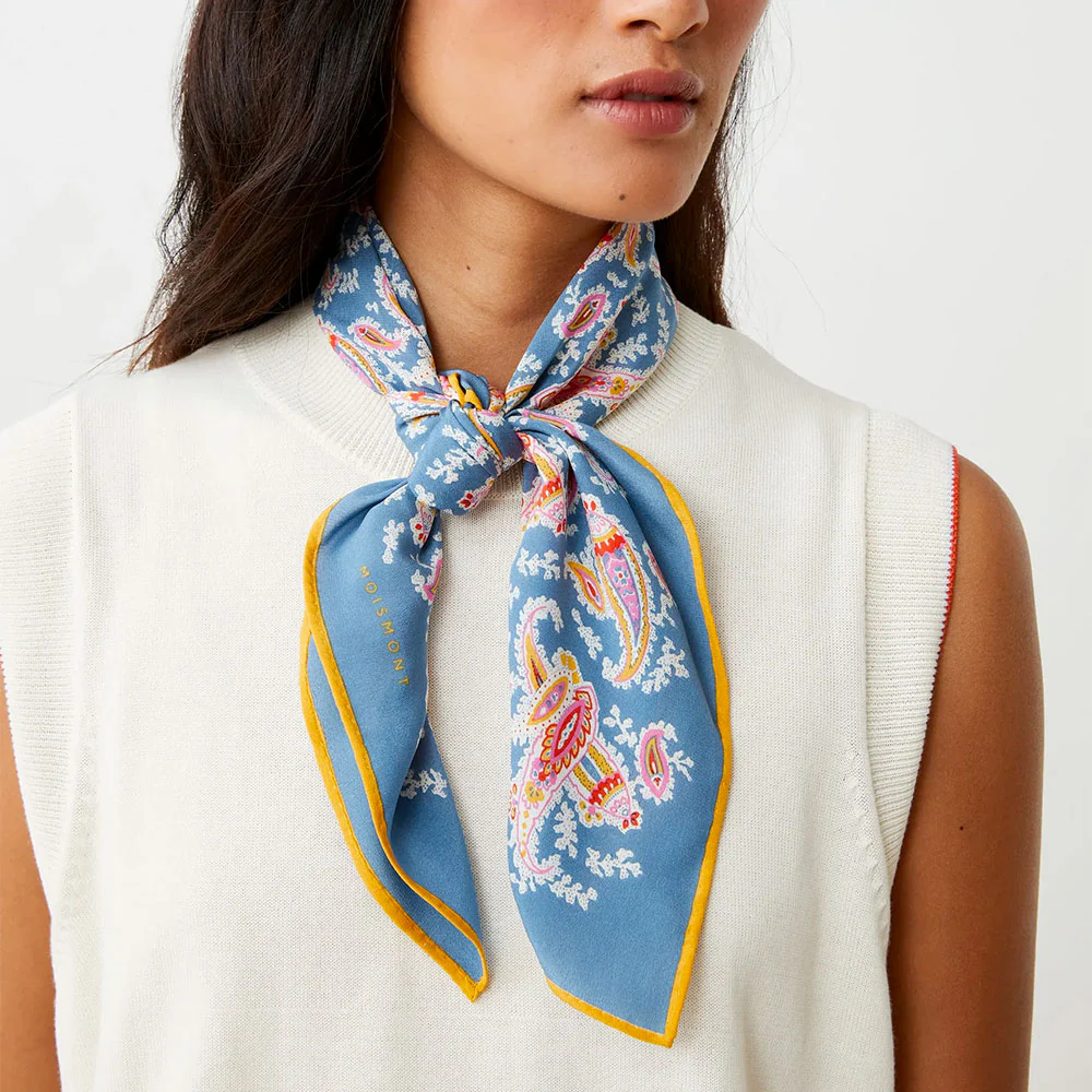 Moismont - Foulard Colibri N°763 - Indigo