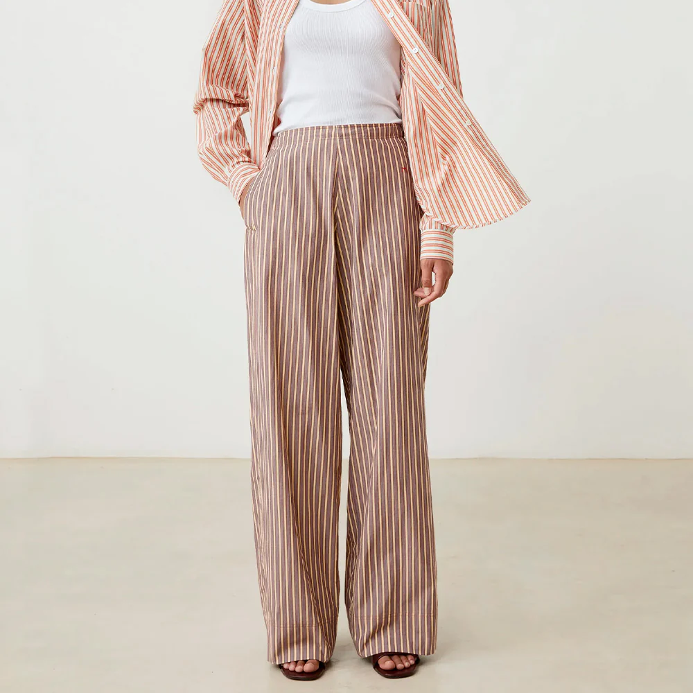 Moismont - Pantalon June N°834 - Pop Stripes Garnet