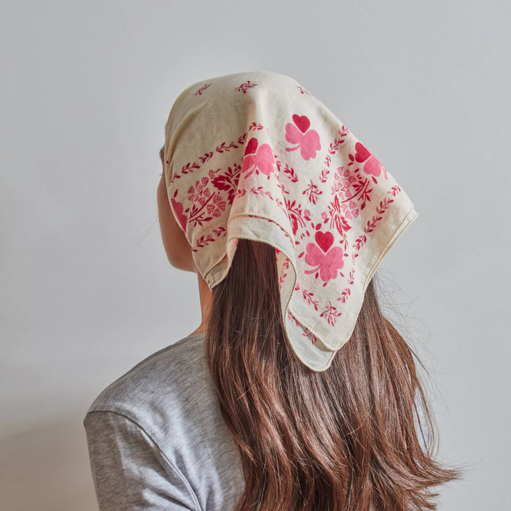 Moismont x Merci - Bandana Trèfle - Rose