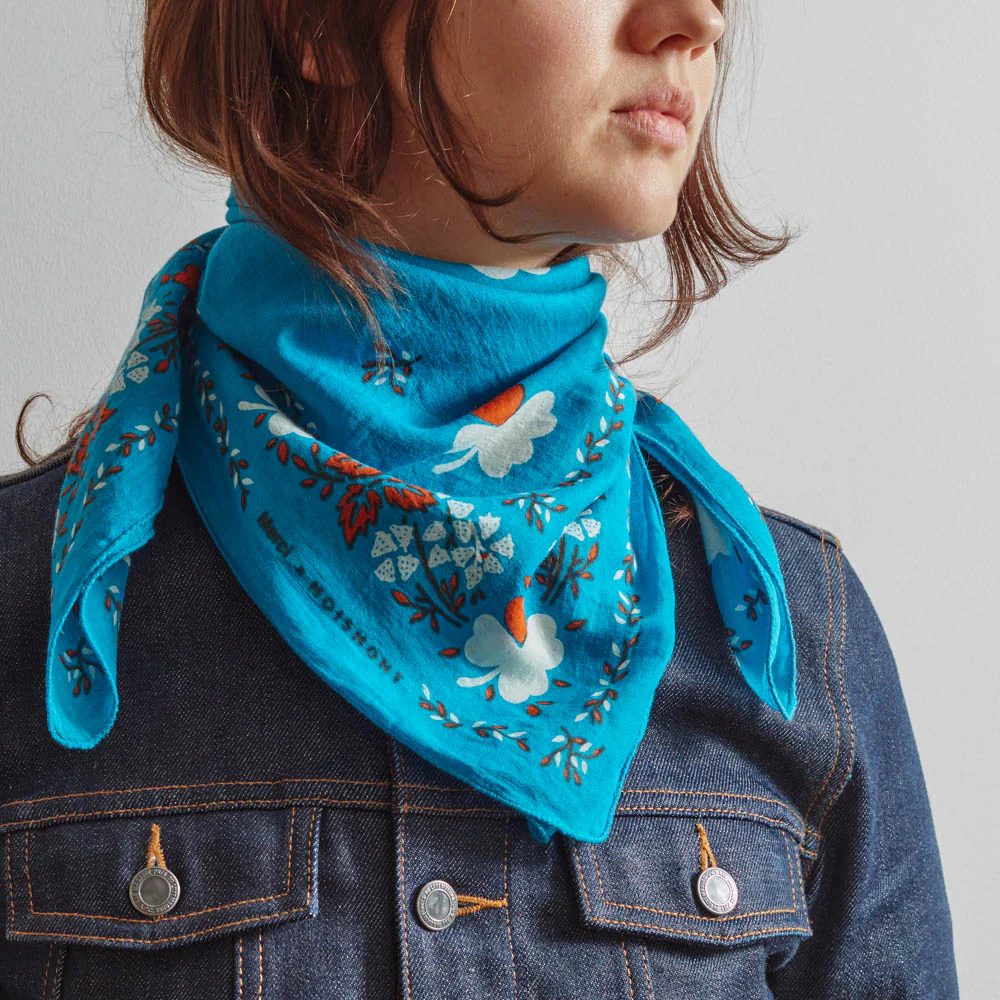 Moismont x Merci - Bandana Trèfle - Turquoise