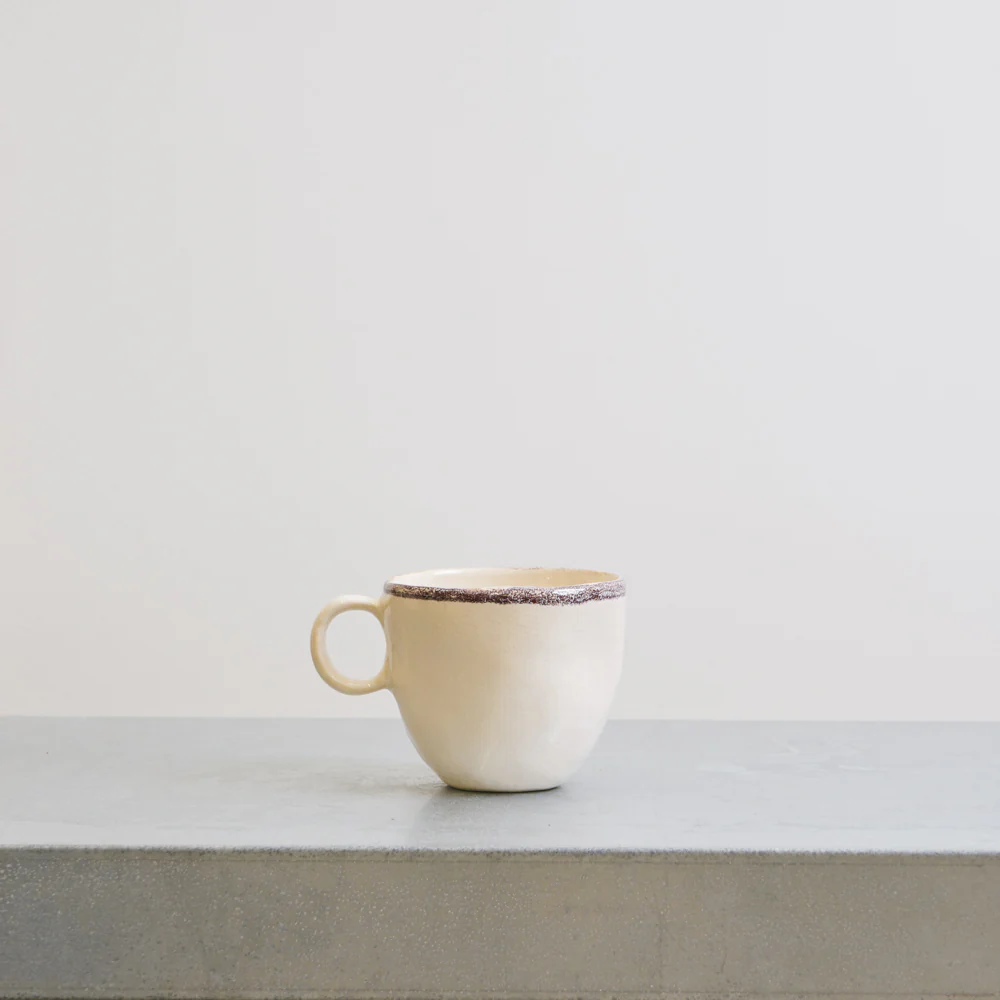 Mug en grès - Crème & Marron