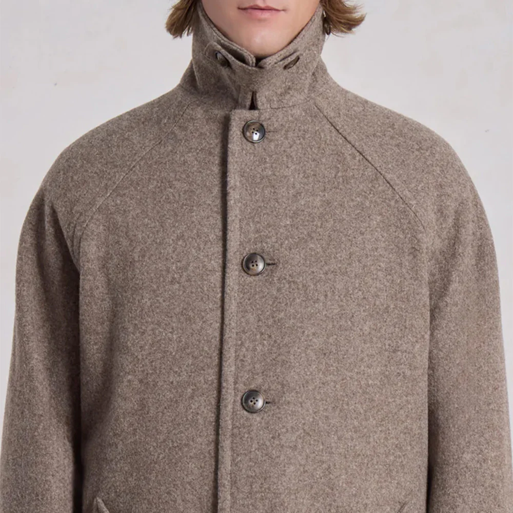 Museum Garments - Manteau Car Coat Raglan - Beige Chiné - Image 4