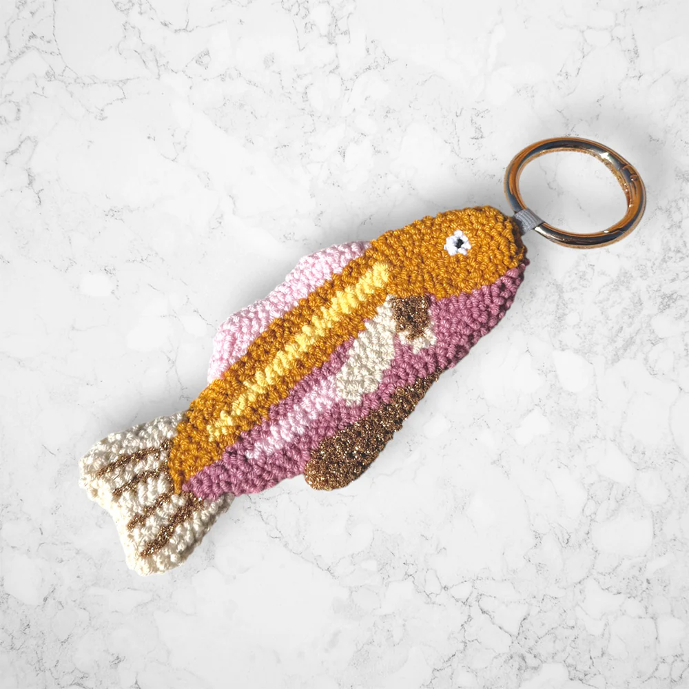 N2 Studio - Porte Clé Sardine - Rust Lilac & Crème