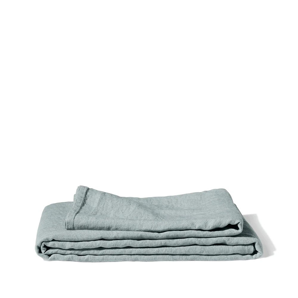 Nappe en lin lavé - Gris Vésuve - Image 2