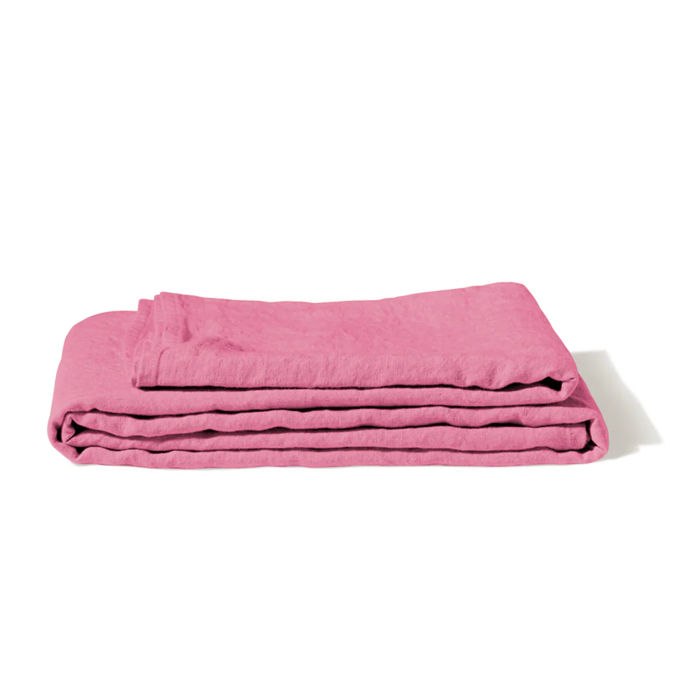 Nappe en lin lavé - Rose Garance - Image 6