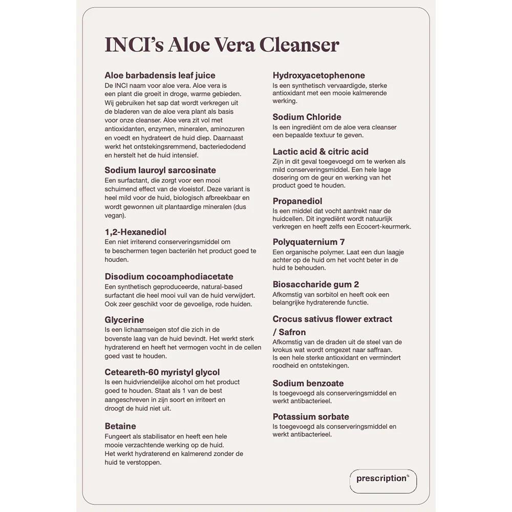 Nettoyant Aloe Vera - Prescription Skincare - Image 7
