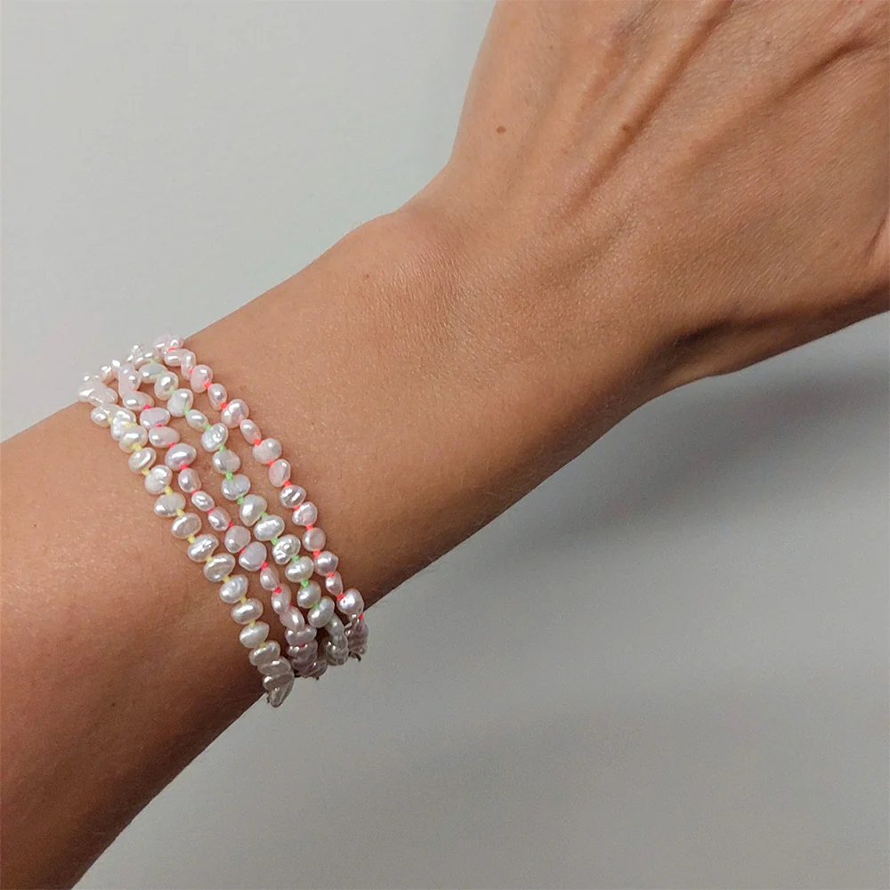 Nina Janvier - Bracelet Mini Soga - Rose Bonbon Argent