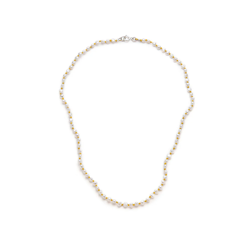 Nina Janvier - Collier Mini Soga - Jaune Argent