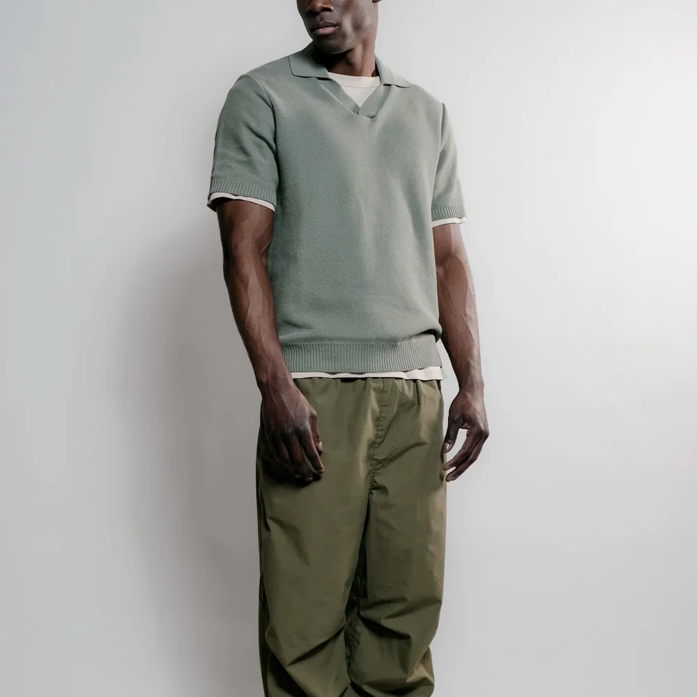 Nitto Knitwear - Polo Agop - Vert Militaire - Image 2
