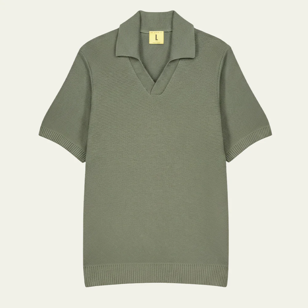 Nitto Knitwear - Polo Agop - Vert Militaire - Image 4