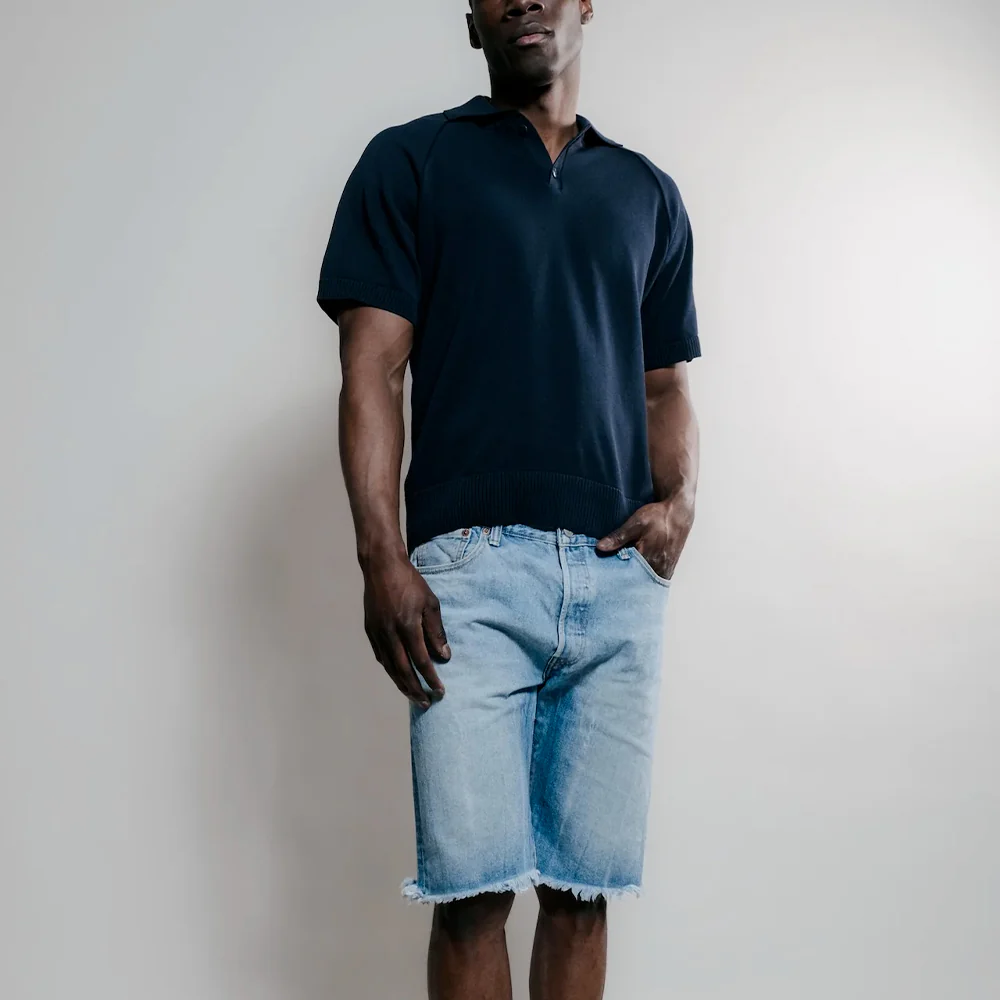 Nitto Knitwear - Polo Sevan - Marine - Image 2
