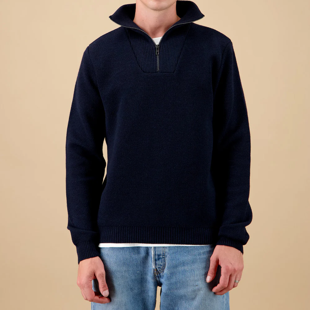 Nitto Knitwear - Pull Youri Camionneur - Marine - Image 2