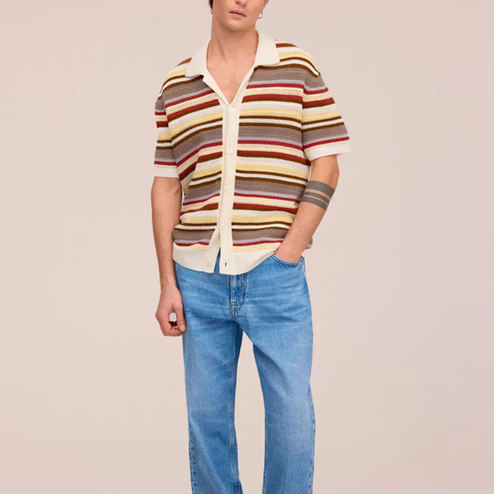 NN07 - Cardigan Polo Lars - Ivoire - Image 2