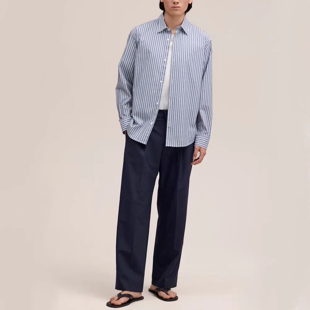 NN07 - Chemise Freddy 5973 - Bleu Rayé - Image 3