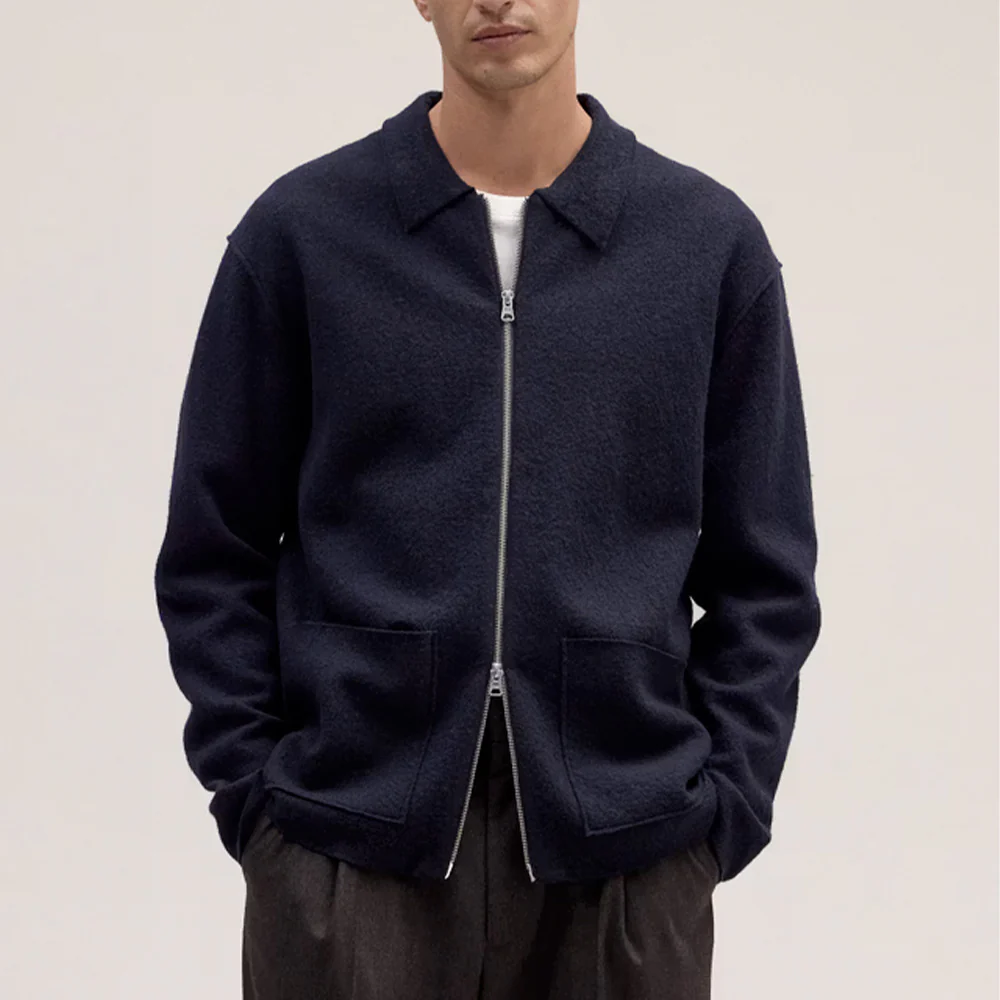 NN07 - Maille Jonas Zip 6398 - Bleu Marine - Image 2