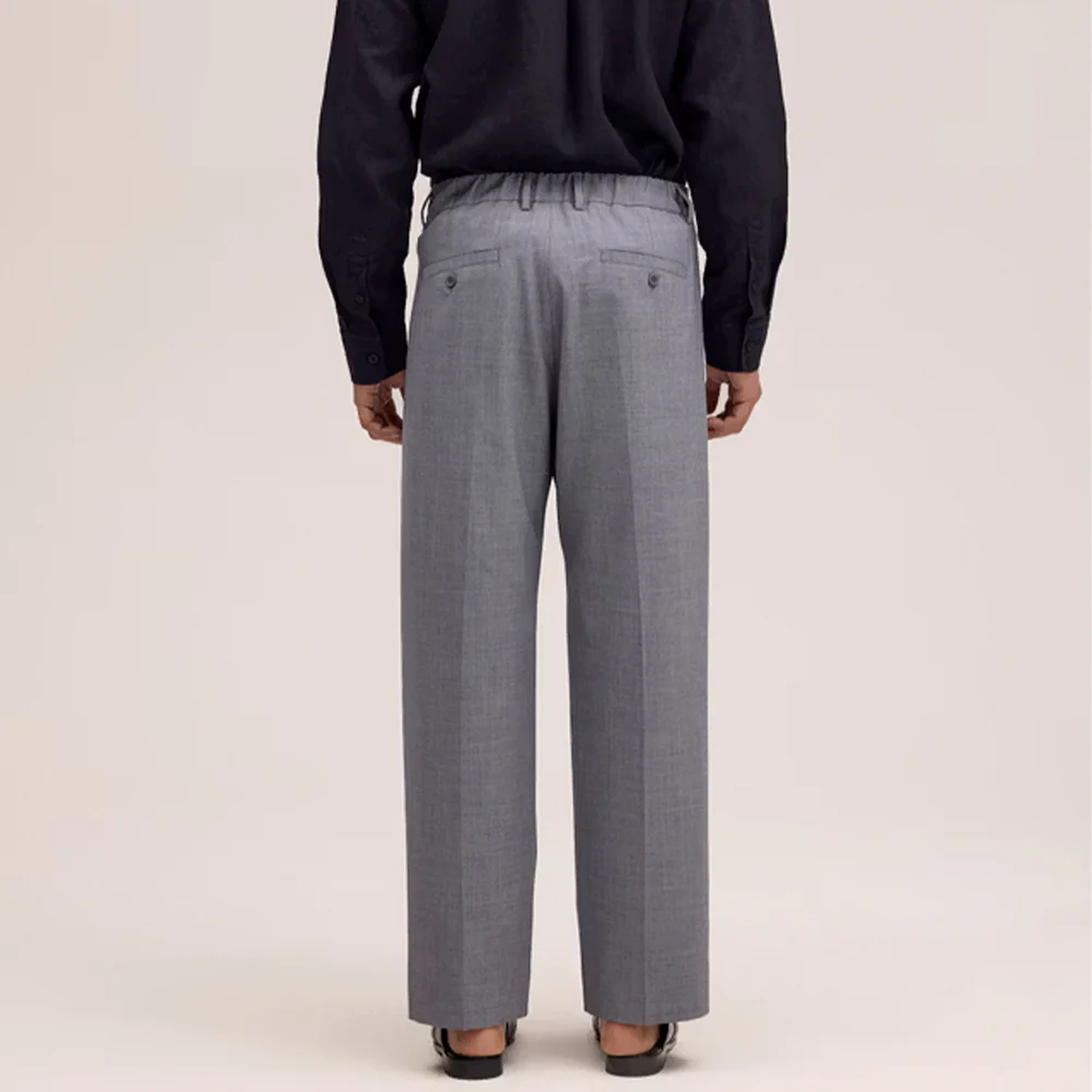 NN07 - Pantalon Kay 10037 - Gris Clair Mélangé - Image 3
