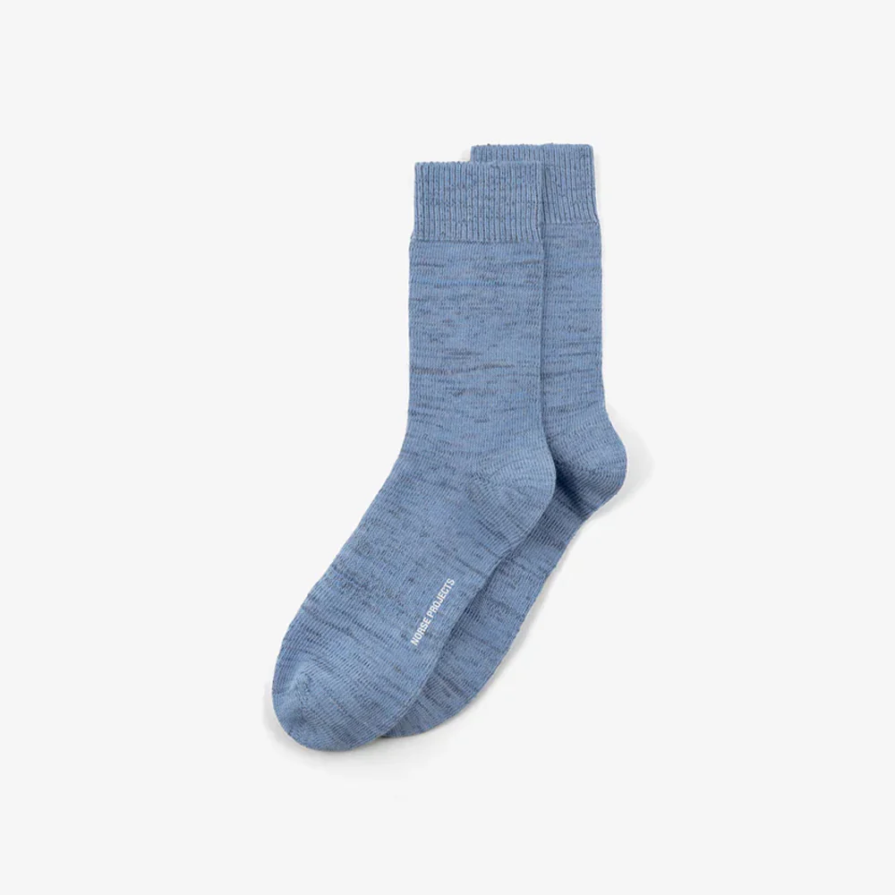 Norse Projects - Chaussettes Bykle Twist - Bel Air Blue