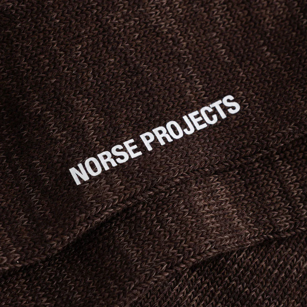 Norse Projects - Chaussettes Bykle Twist - Marron - Image 2
