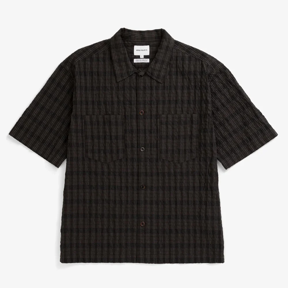 Norse Projects - Chemise Mols Check Camp - Marron
