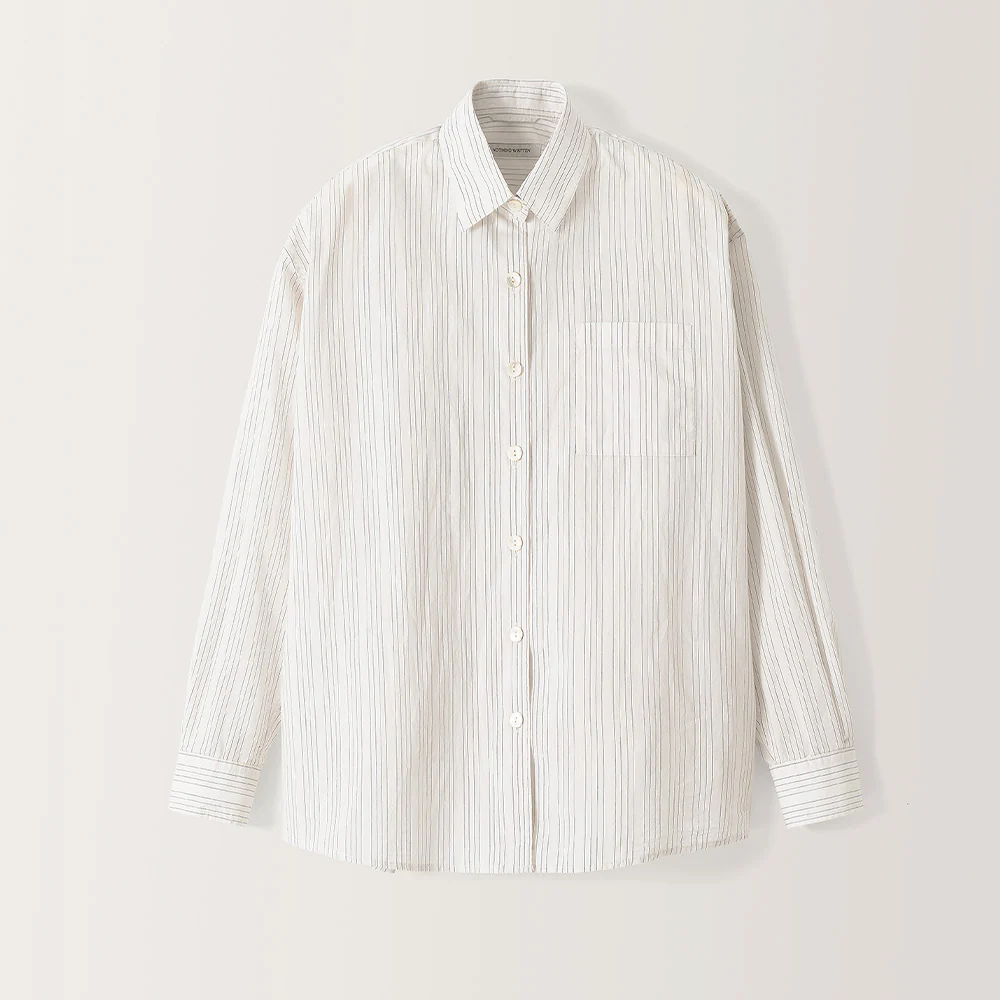Nothing Written - Chemise en coton rayé Timon - Ivoire