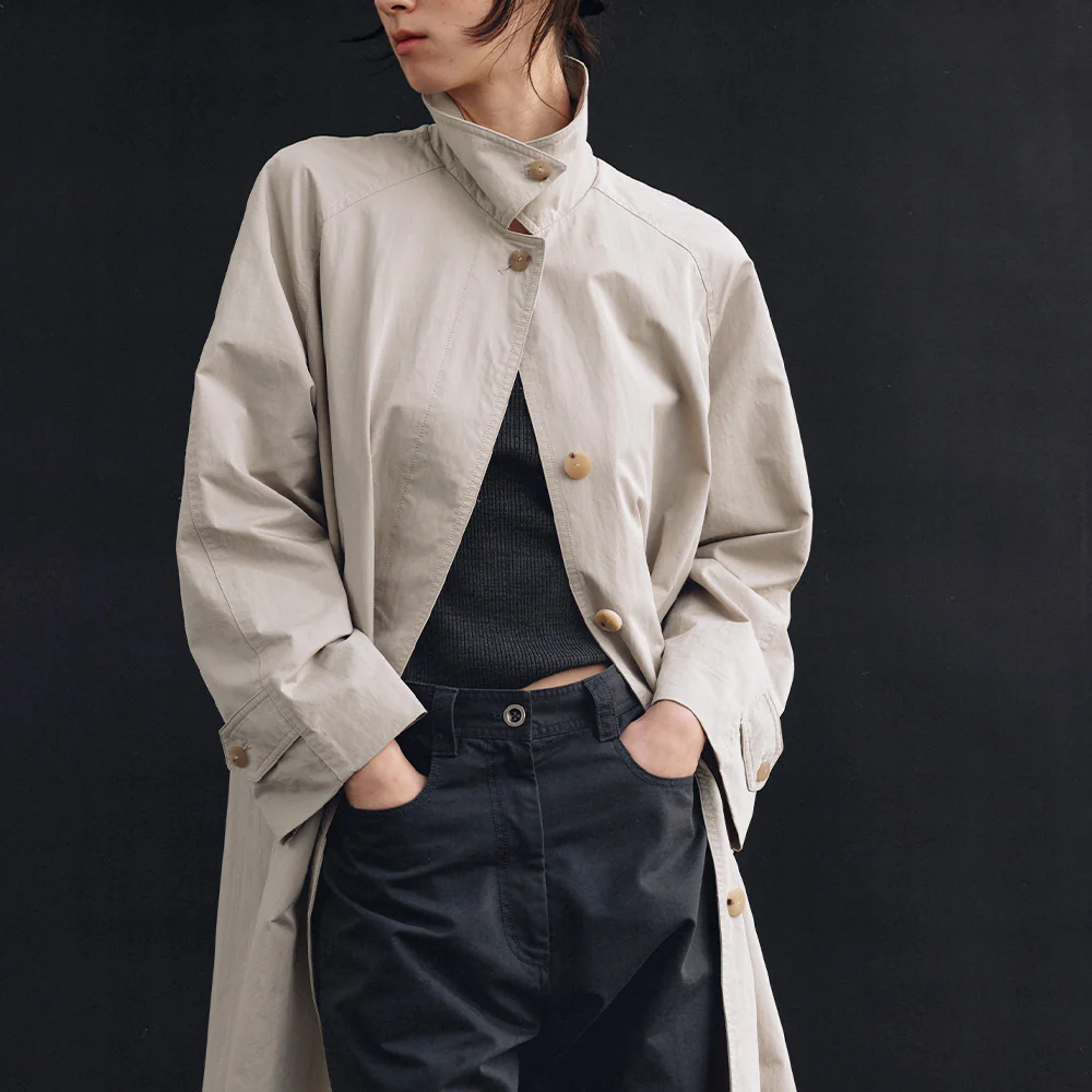 Nothing Written - Manteau Balmacaan Oversize - Beige - Image 3