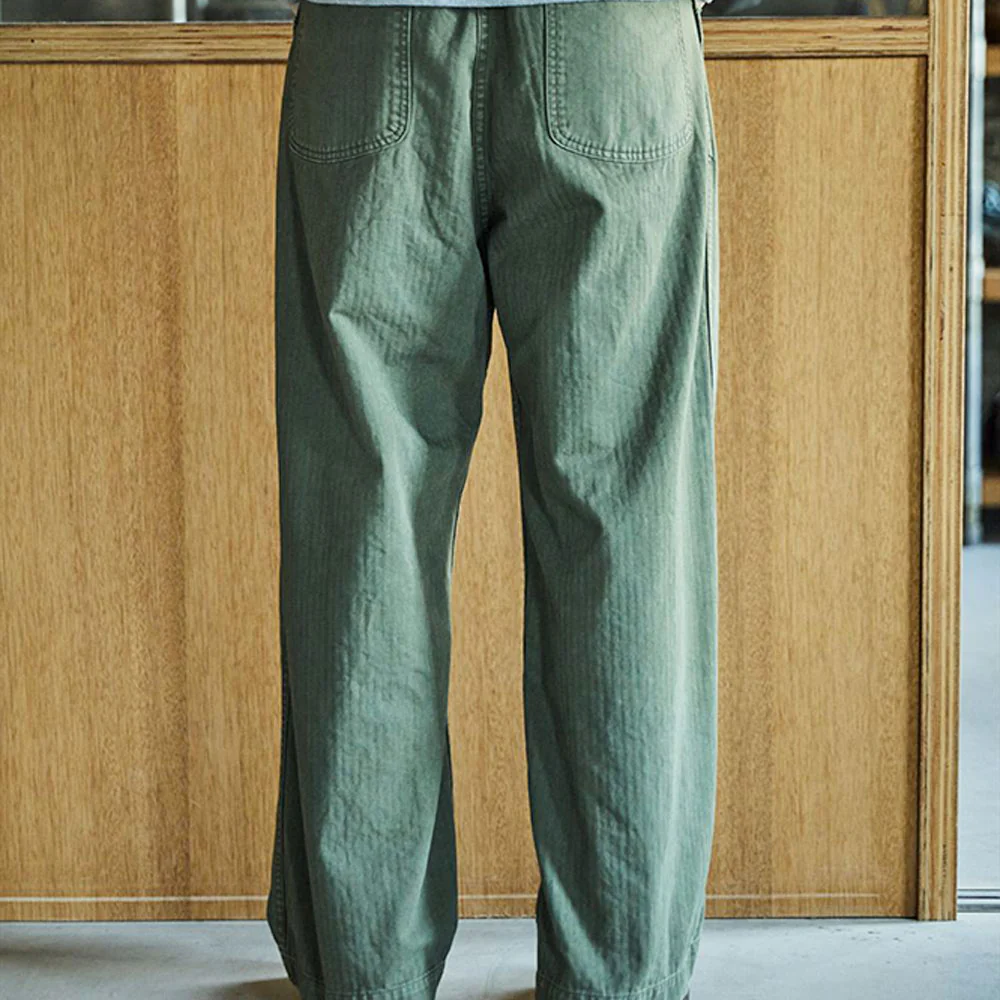 OrSlow - Pantalon utilitaire large à chevrons - Kaki - Image 3