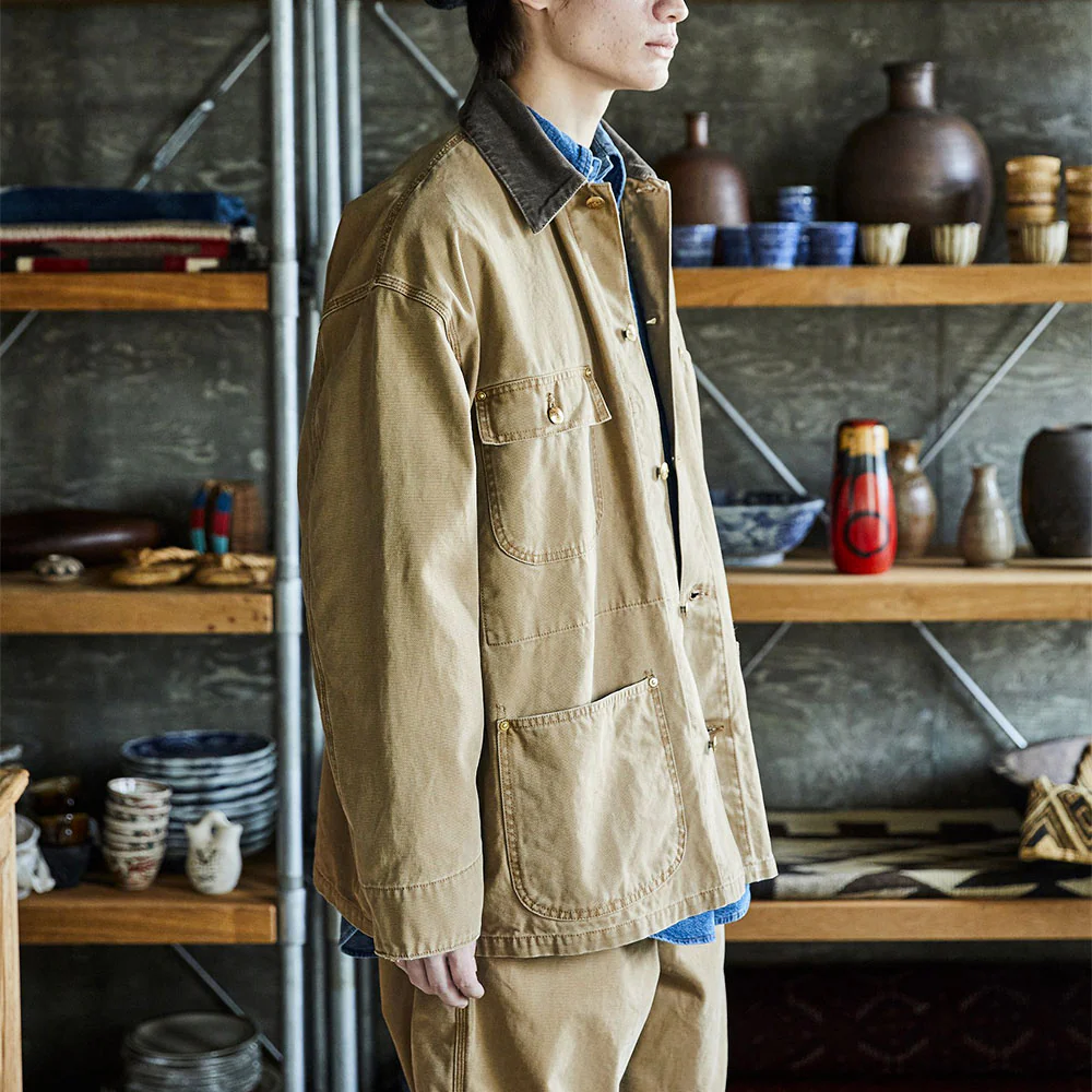 OrSlow - Veste Relax Fit Oxford - Marron - Image 3