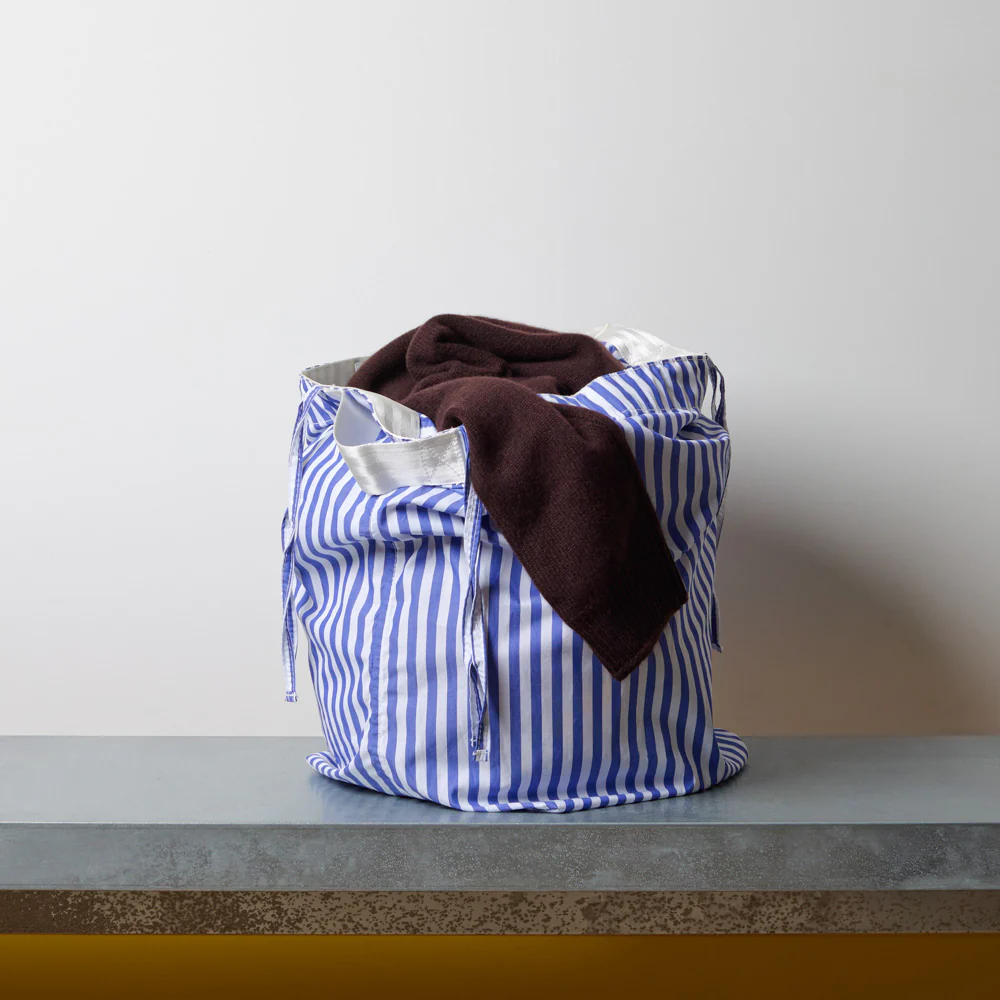 Panier Ă linge - Rayures bleues - Image 2