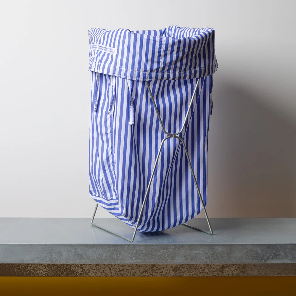 Panier Ă linge - Rayures bleues - Image 4