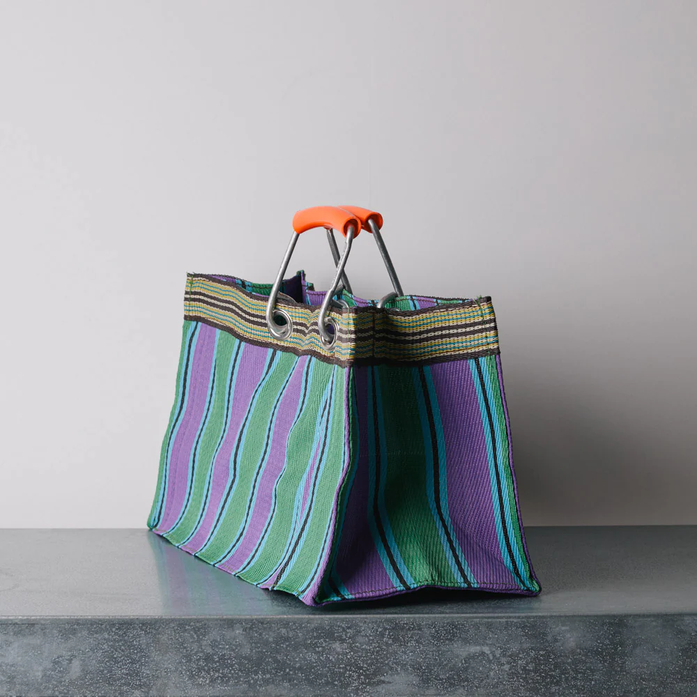 Panier rectangle - Vert & Violet - Image 2