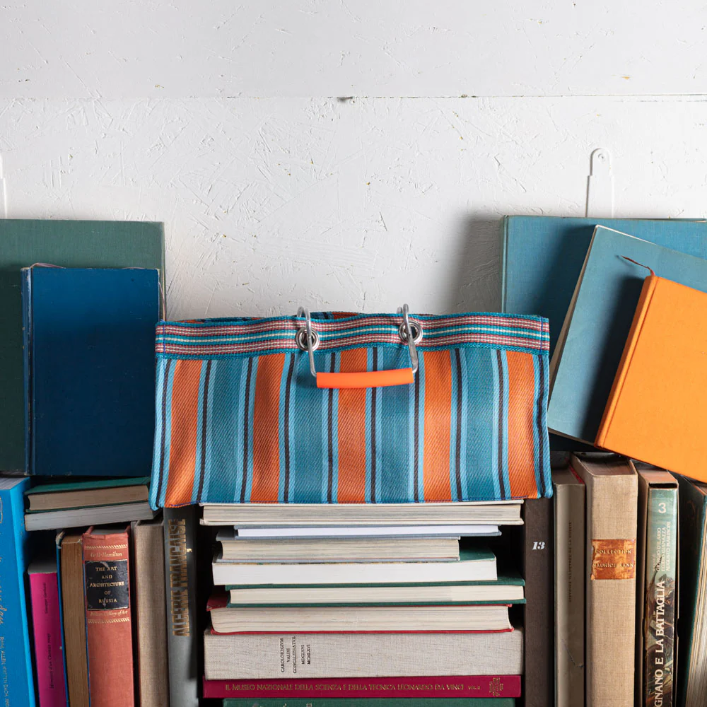 Panier rectangulaire - Orange & Bleu - Image 5