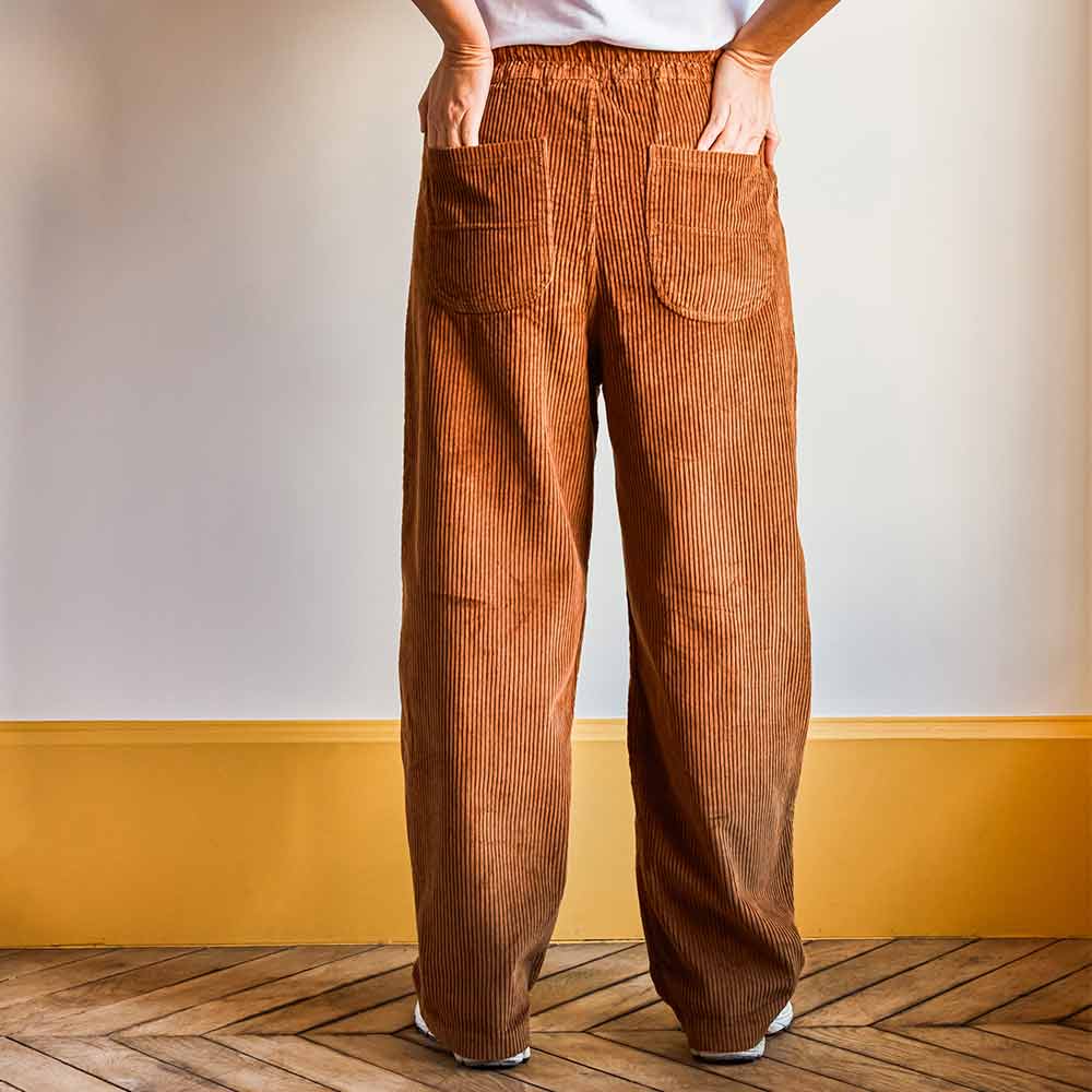 Merci - Pantalon en velours côtelé - Camel - Image 4