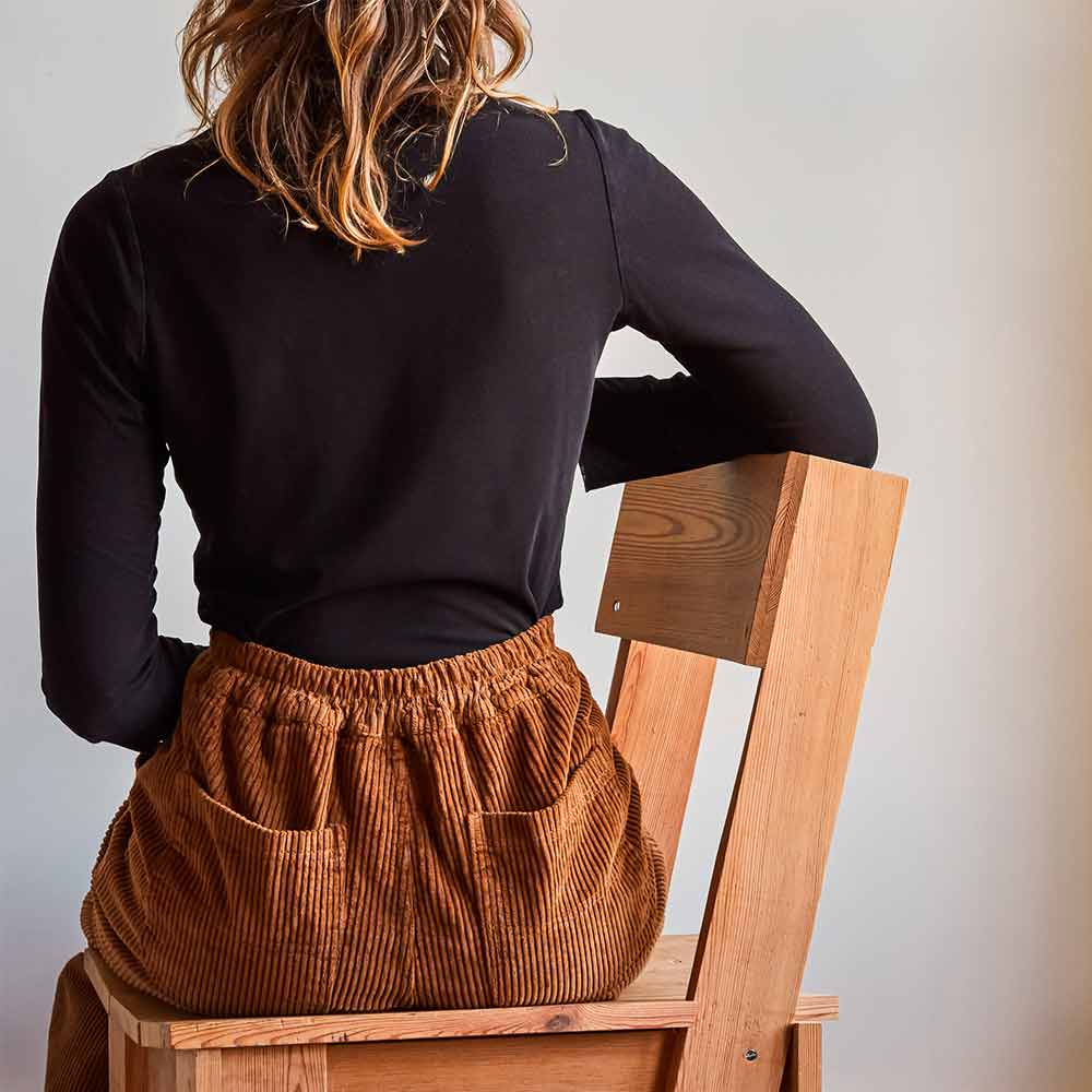 Merci - Pantalon en velours côtelé - Camel - Image 5