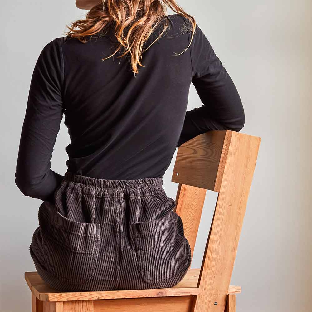 Merci - Pantalon en velours côtelé - Chocolat - Image 4