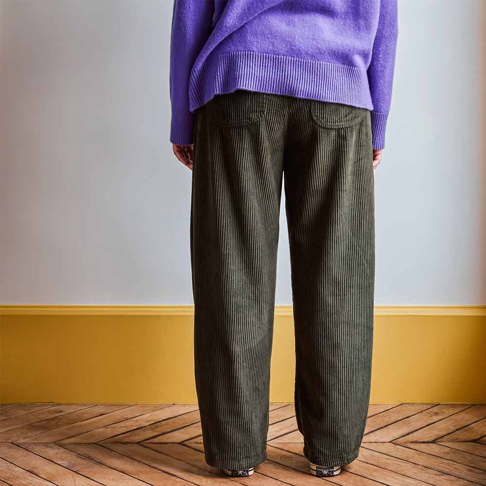 Merci - Pantalon en velours côtelé - Kaki - Image 4