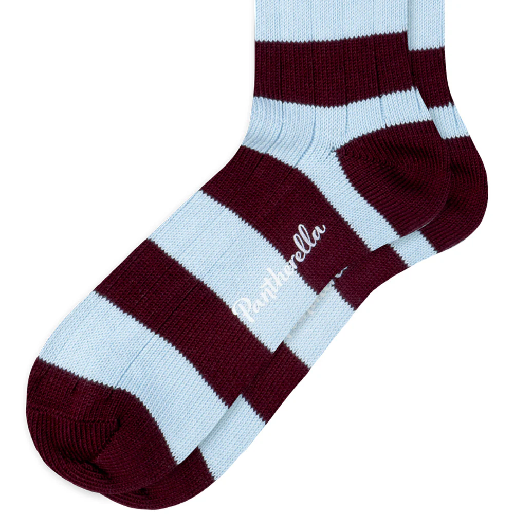 Pantherella - Chaussettes Selsey - Sky et Bordeaux - Image 2