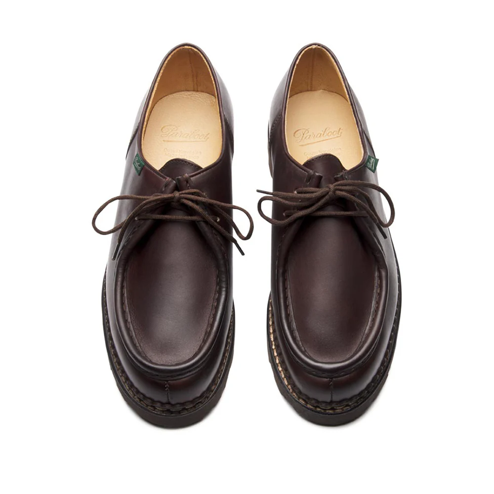 Paraboot - Derbies Michael en cuir - Lisse Marron - Image 4
