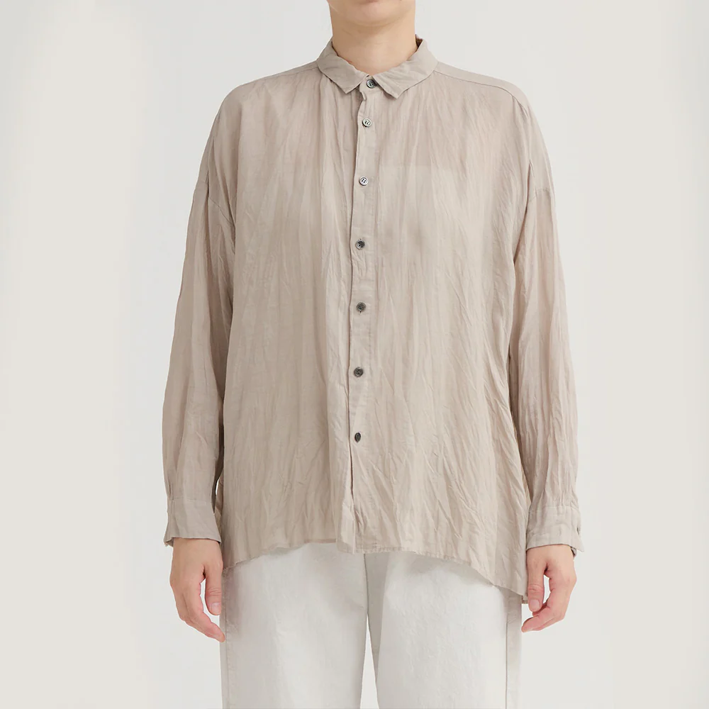Pas de Calais - Chemisier Tencel/Ramie Botanical Dye - Gris